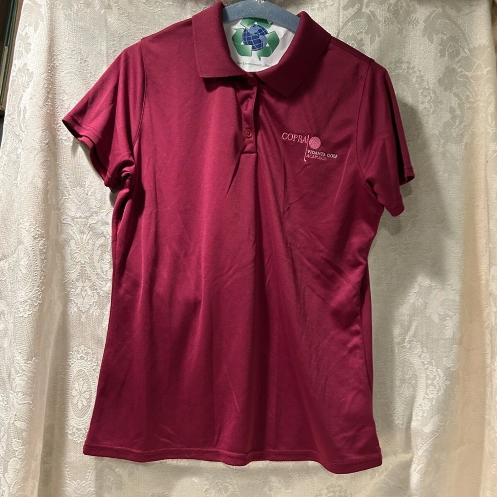 Maroon Polo Shirt with Embroidered Logo